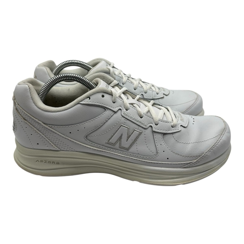 New Balance 577 Walking Shoes Women's Size‎ 10 2A White Leather Sneakers WW577WT